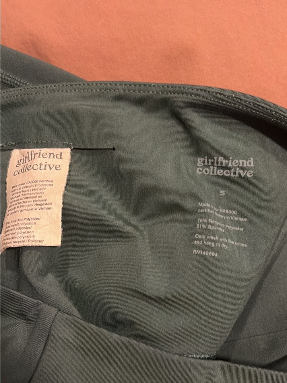 girlfriend collective Olive Green Performance leggings